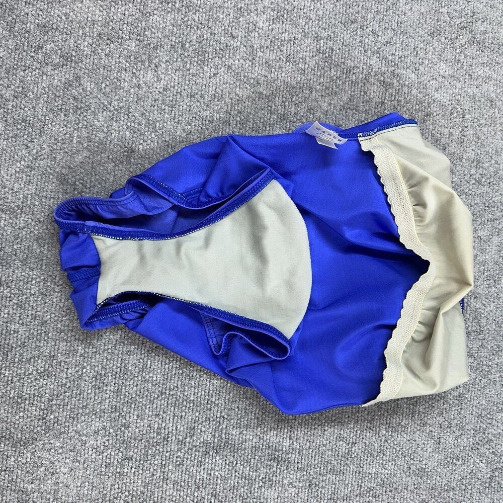 Lands’ End Women’s Swimsuit Size 10 Blue One Piece Slimming Scoop Back Shelf Bra - Picture 8 of 8